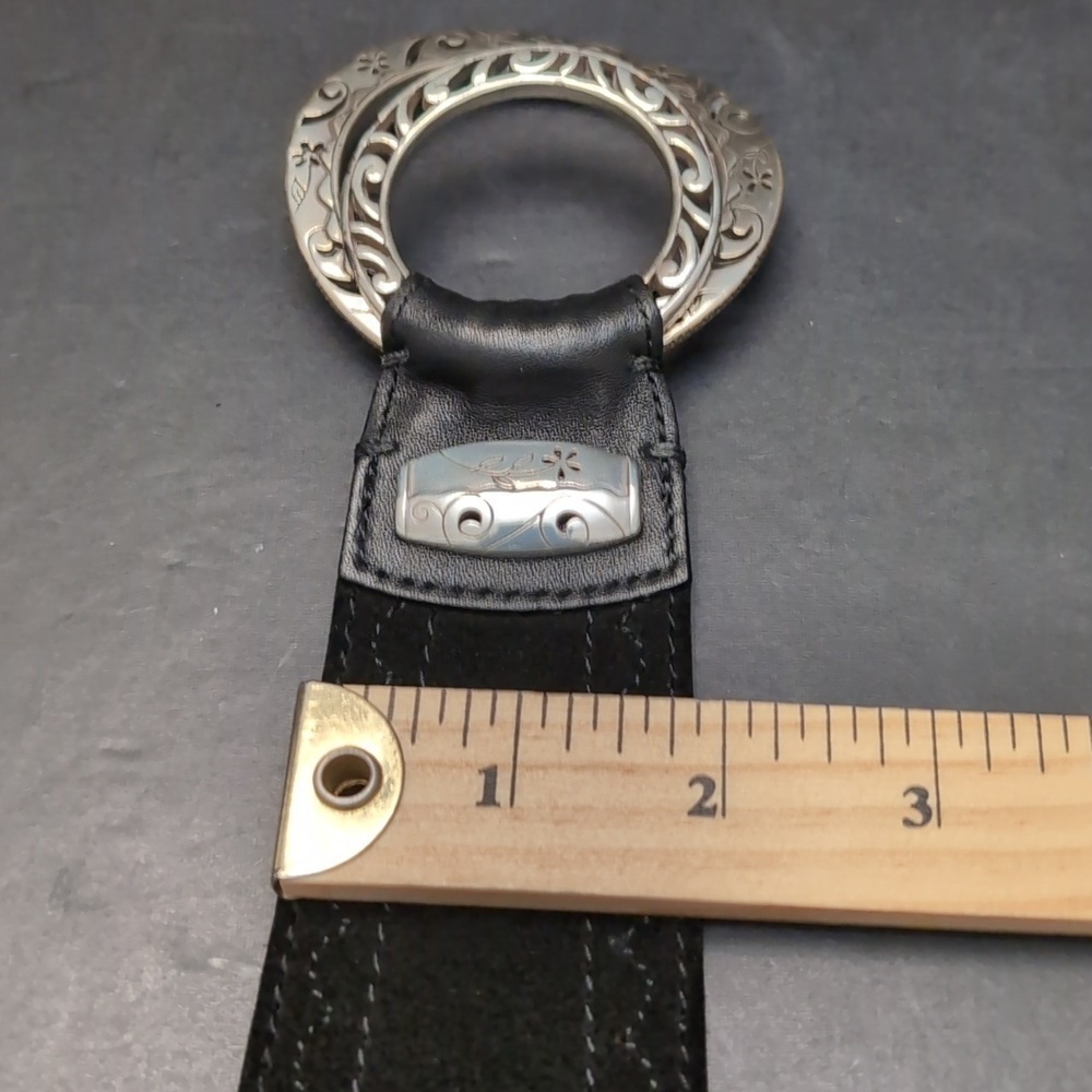 Brighton Women's Black Soft Suede Double Buckle Belt.M. - Picture 10 of 10